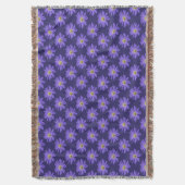 デイジーフラワーブランケットパープルデイジーブランケット スローブランケット (正面縦)