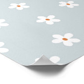 デイジーフラワーブルー ポスター (角)