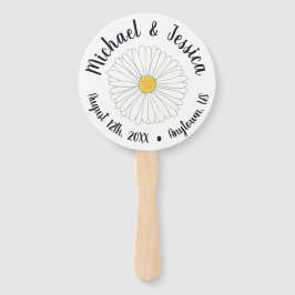 デイジーフラワーブロッサムデイジー結婚式 プログラム ハンドファン