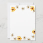 デイジーフラワーベイビーin開花ベビーシャワー 招待状 (裏面)