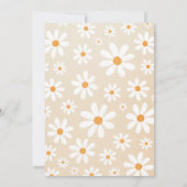 デイジーフラワーレトロ誕生日パーティーへの招待 招待状 (裏面)
