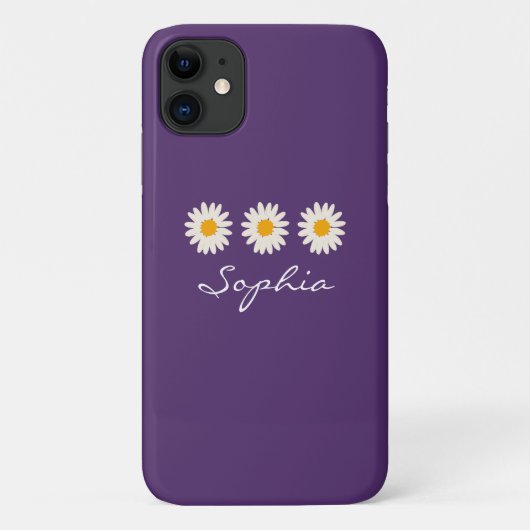デイジーフラワー名前をカスタムする Case-Mate iPhoneケース (裏面)