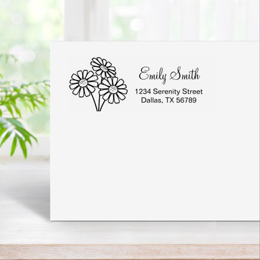 デイジーフラワー差出人住所 ラバースタンプ