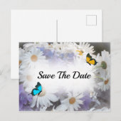 デイジーフラワー日付はがきを保存 ポストカード (正面/裏面)