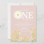 デイジーフラワー1歳の誕生日 招待状