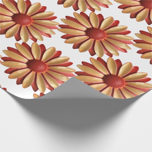 デイジーフラワー – フローラ春サマー庭園の結婚式 ラッピングペーパー (角)