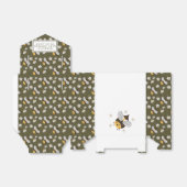 デイジーフラワー(昆虫)マルハナバチビーグリーンベビーシャワー フェイバーボックス (折り畳みなし)