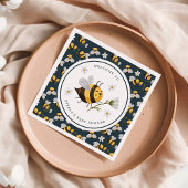 デイジーフラワー（昆虫）マルハナバチビーベビーシャワー スタンダードカクテルナプキン