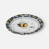 デイジーフラワー（昆虫）マルハナバチビーベビーシャワー ペーパープレート (アングル)