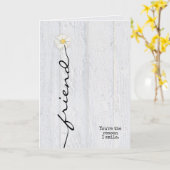 デイジーフレンドシップフラワーオンウッド カード (黄色い花)