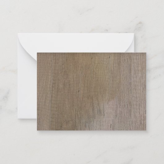 デイジーフレームの木材サンキューカード ノートカード (裏面)