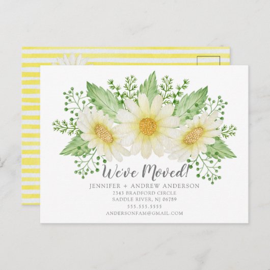 デイジーフローラの移動告知 案内ポストカード (正面/裏面)