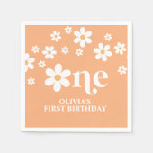 デイジーフローラアプリコット1歳 スタンダードカクテルナプキン (正面)