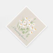 デイジーフローラエレガントの美しい赤ちゃんシャワー スタンダードランチョンナプキン (角)