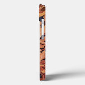 デイジーフローラオレンジ玉モノグラムの褐色花 Case-Mate iPhoneケース (裏面 / 左)