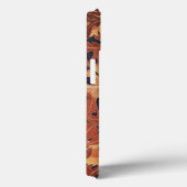 デイジーフローラオレンジ玉モノグラムの褐色花 Case-Mate iPhoneケース (裏面 / 右)