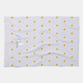 デイジーフローラキッチンタオル – かわいい&明るい キッチンタオル (横)