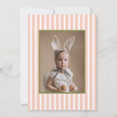 デイジーフローラグリーンピンクグルービーガール誕生日 招待状 (裏面)