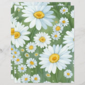 デイジーフローラスクラップブック作り紙 (正面/裏面)