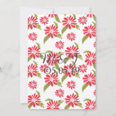 デイジーフローラトロピカル葉結婚 招待状 (裏面)