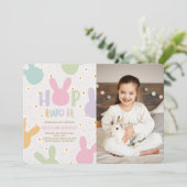 デイジーフローラバニー第2誕生日 招待状 (スタンド正面)