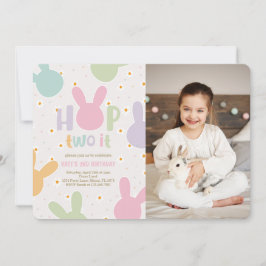 デイジーフローラバニー第2誕生日 招待状