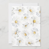 デイジーフローラベビーシャワー編集可能な背景色 招待状 (裏面)