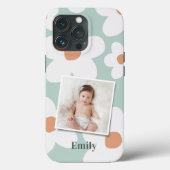 デイジーフローラボホレトロオレンジブルー写真 Case-Mate iPhoneケース (裏面)