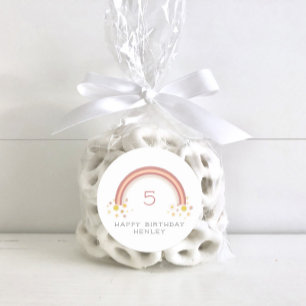 デイジーフローラレインボーガールズ誕生日 ラウンドシール