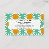 デイジーフローラ切り出しパターンプロフェッショナル 名刺 (裏面)