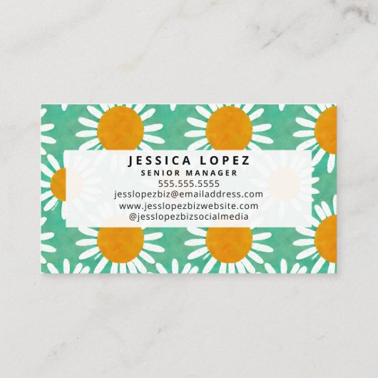 デイジーフローラ切り出しパターンプロフェッショナル 名刺 (裏面)