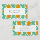 デイジーフローラ切り出しパターンプロフェッショナル 名刺 (正面/裏面)