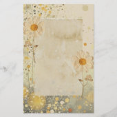 デイジーフローラ押し花 便箋 (正面)