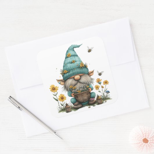 デイジーフローラ格言 スクエアシール (封筒)