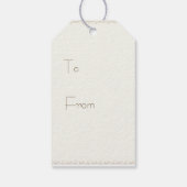 デイジーフローラ水の色パーソナライズされたギフトラベル ギフトタグ (裏面)