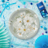 デイジーフローラ水彩 ペーパープレート (パーティー)