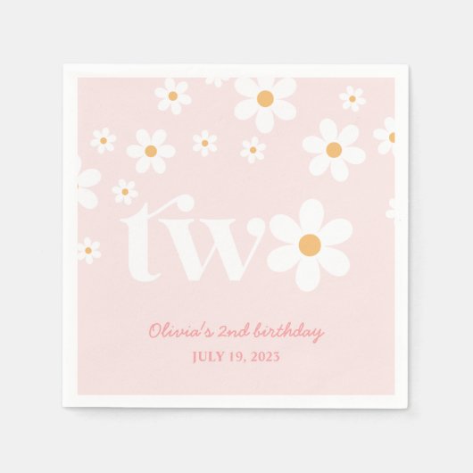 デイジーフローラ2歳 スタンダードカクテルナプキン (正面)