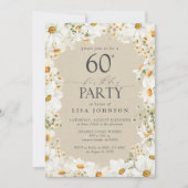 デイジーフローラ60th誕生日パーティーヴィンテージ 招待状 (正面)