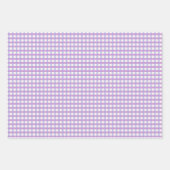 デイジーフローラ&パープルギンガム ラッピングペーパーシート (正面2)