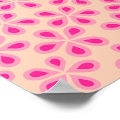 デイジーフローレット05オレンジとピンク ポスター (角)