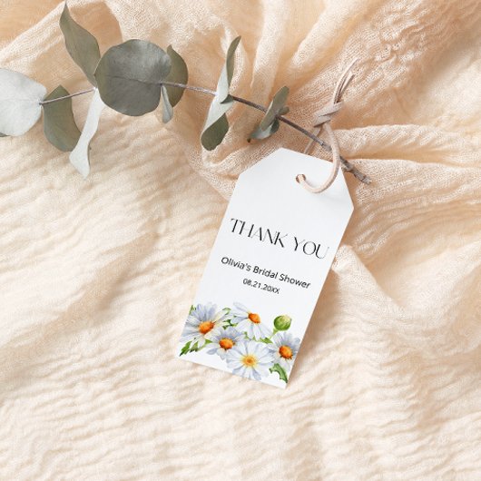 デイジーブライダルシャワー感謝していユーラベル ギフトタグ