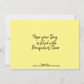 デイジーブライト誕生日フラットカード サンキューカード (裏面)