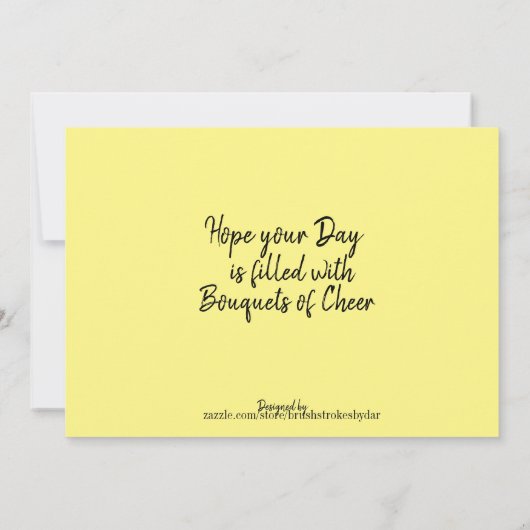 デイジーブライト誕生日フラットカード サンキューカード (裏面)