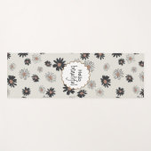 デイジーブラックピンク花柄 ヨガマット (正面(横))