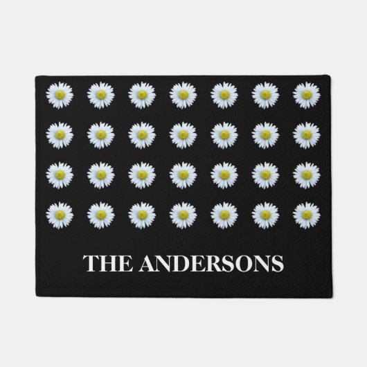 デイジーブラック ドアマット (正面)