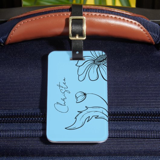 デイジーブルーの荷物タグ ラゲッジタグ (正面インサイチュ2)