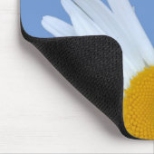 デイジーブルーエレガントホワイトスクリプト マウスパッド (コーナー)