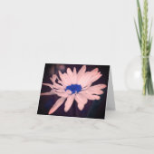 デイジーブルーセンターカスタマイズ可能なノートカード サンキューカード (正面)