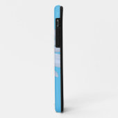 デイジーブルーホワイトスクリプトケースメイトiPhoneケース Case-Mate iPhoneケース (裏面/左)