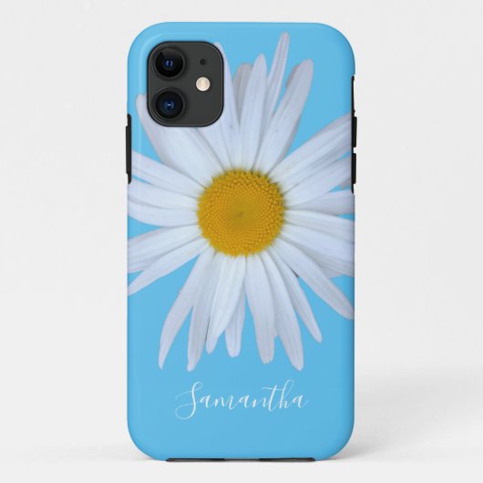 デイジーブルーホワイトスクリプトケースメイトiPhoneケース Case-Mate iPhoneケース (裏面)